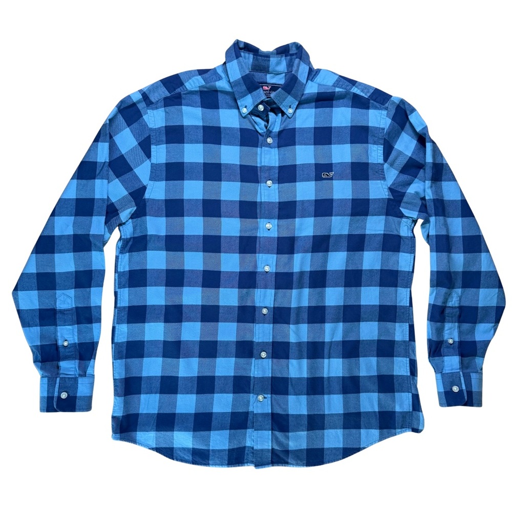 Vineyard Vines Slim Fit Whale Blue Plaid Button Down Shirt